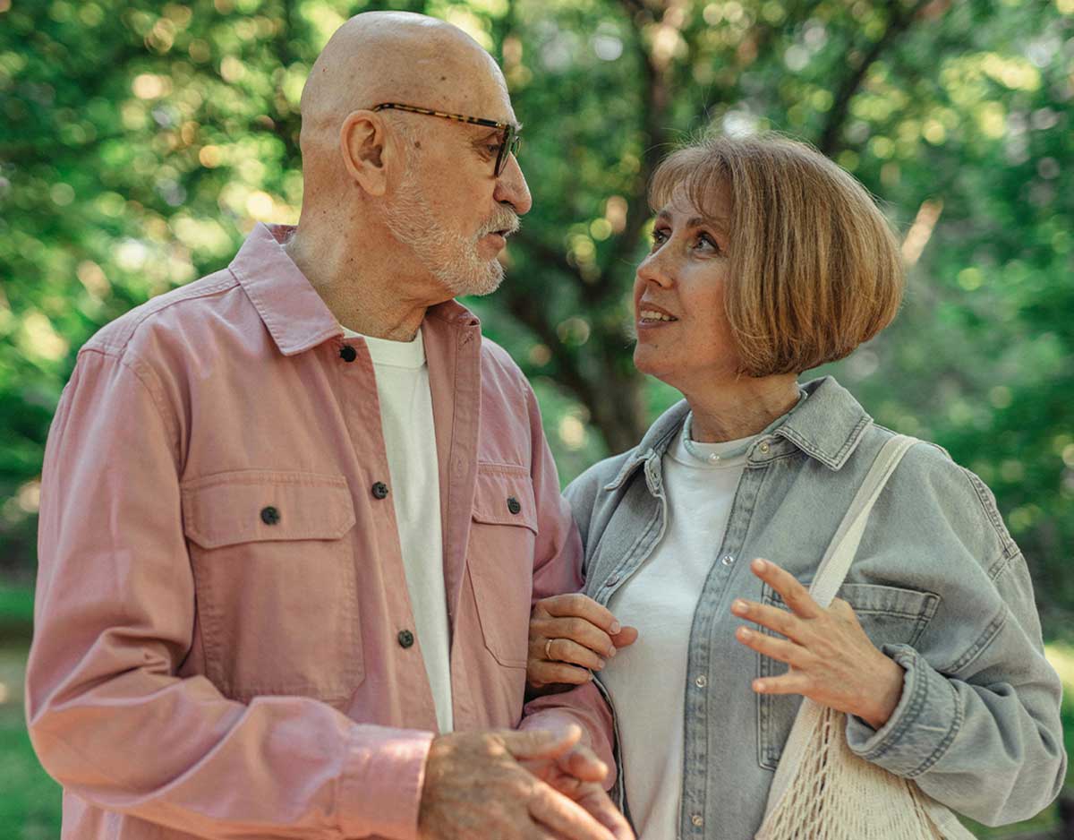 Older Couple Talking To Eachother